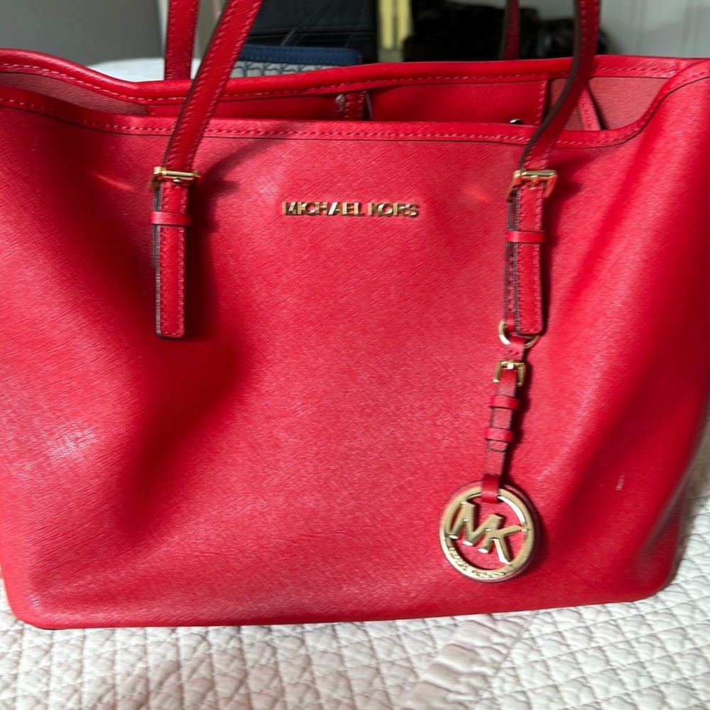 Michael Kors red tote